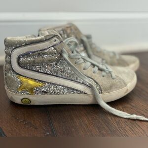 Golden Goose glitter high tops, girls size 32